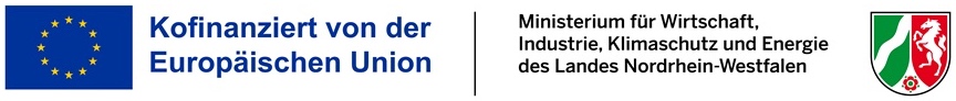Kofinanziert von der Europäischen Union und dem Ministerium für Wirtschaft, Industrie, Klimaschutz und Energie des Landes Nordrhein-Westfalen
